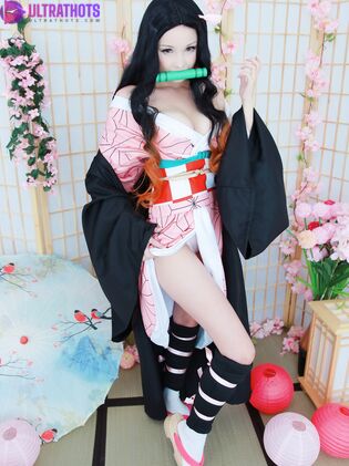 Hidori Rose - Nezuko Kamado Cosplay with Nudes
