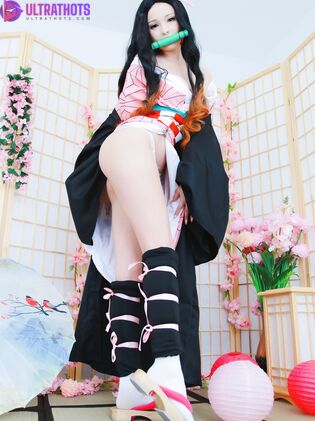 Hidori Rose - Nezuko Kamado Cosplay with Nudes